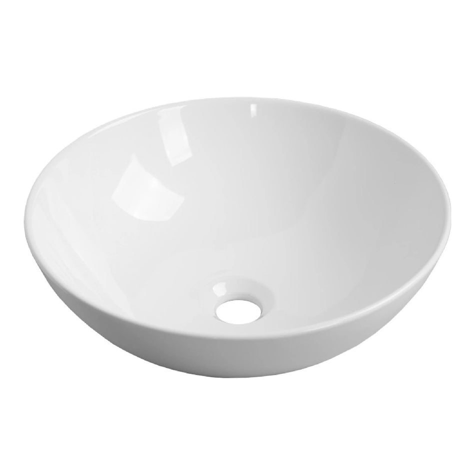 BRAUER Bowl waskom - 40x40cm - rond - keramiek - hoogglans wit