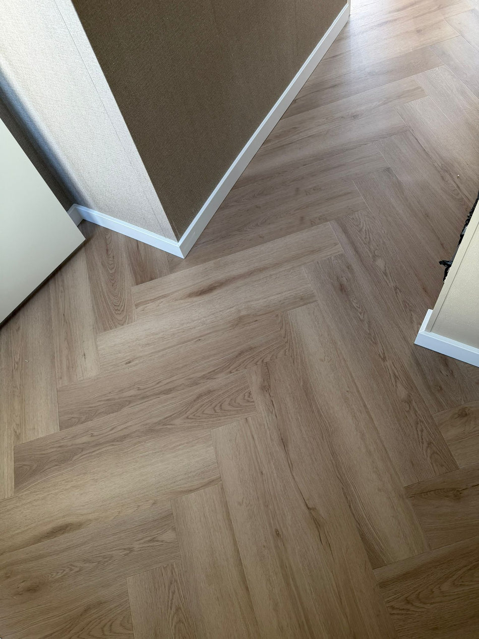 Nordic Oak Greige - Plak (dryback) - Visgraat