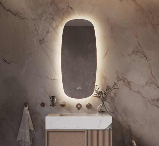 Deens ovale badkamerspiegel 40x90 cm