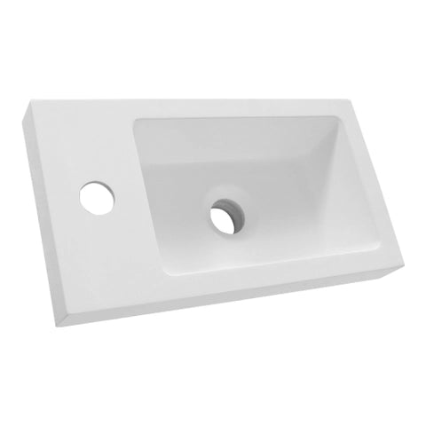 Brauer - Solar medium opbouw met kraangat - Mineraalmarmer - Mat wit