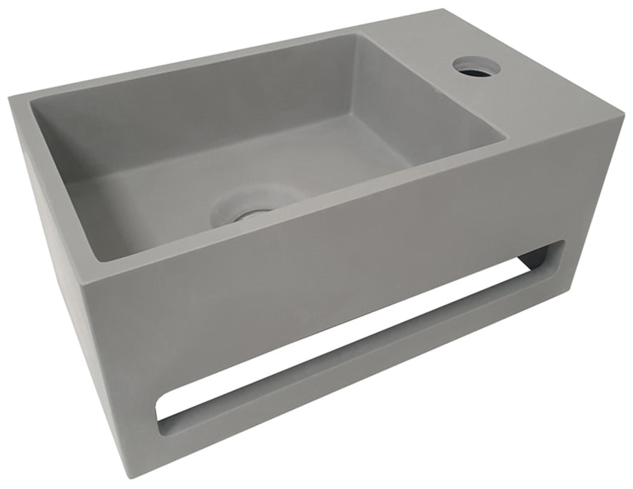 Julia fontein rechts - 35 x 20 x 16 cm - Solid surface betonlook