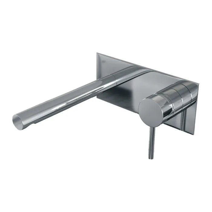 Brauer - Wastafelkraan inbouw met rechte uitloop - Met afdekplaat - Verkrijgbaar in verschillende kleuren - Edition, carving of stripe