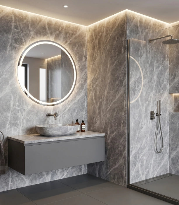 Silver Marble Flow