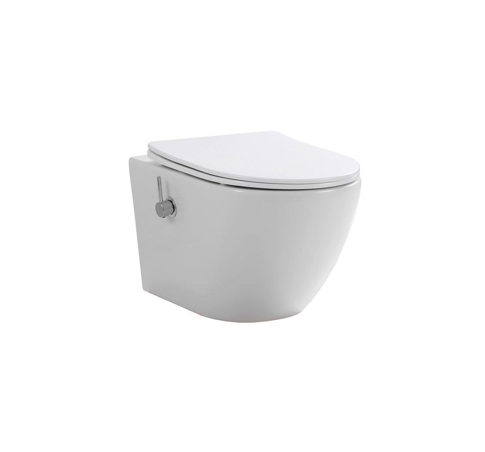 WC.2001 Kansas Wandtoilet Tornado-Flush met bidetkraan