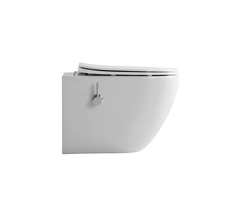 WC.2001 Kansas Wandtoilet Tornado-Flush met bidetkraan