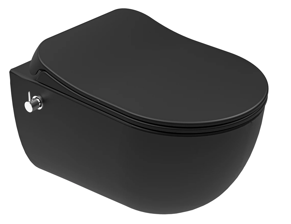 Zero 2.0 Zwart mat met Bidet incl softclose zitting
