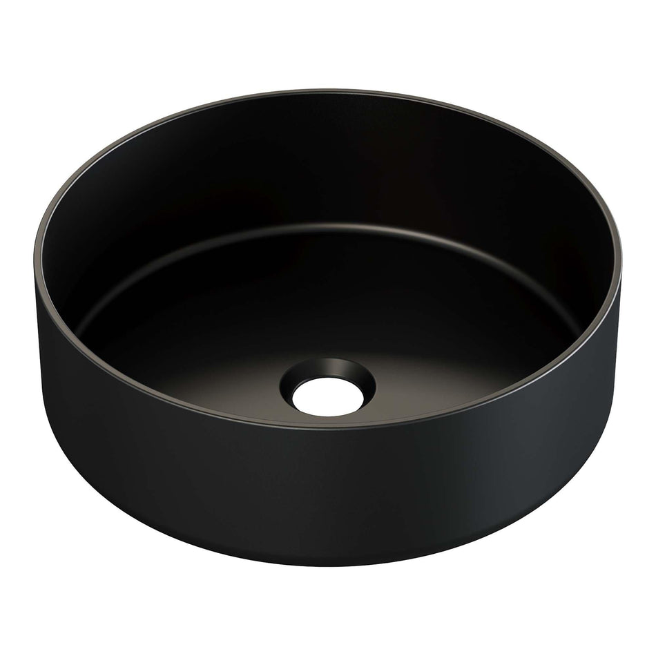 BRAUER Circle waskom - 36x36cm - rond - keramiek - Mat zwart