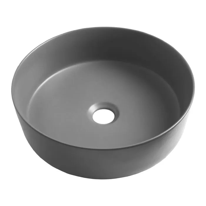 BRAUER Circle waskom - 36x36cm - rond - keramiek - Mat grijs