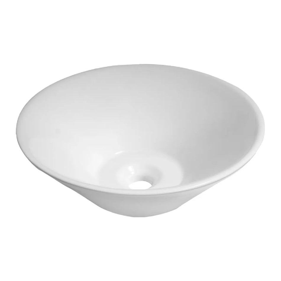 Brauer Fjord waskom keramiek 42cm wit glans