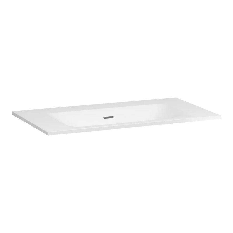 BRAUER Glacier wastafel 80x46cm - 1 wasbak - 0 of 1 kraangat - fine stone - hoogglans wit of mat wit