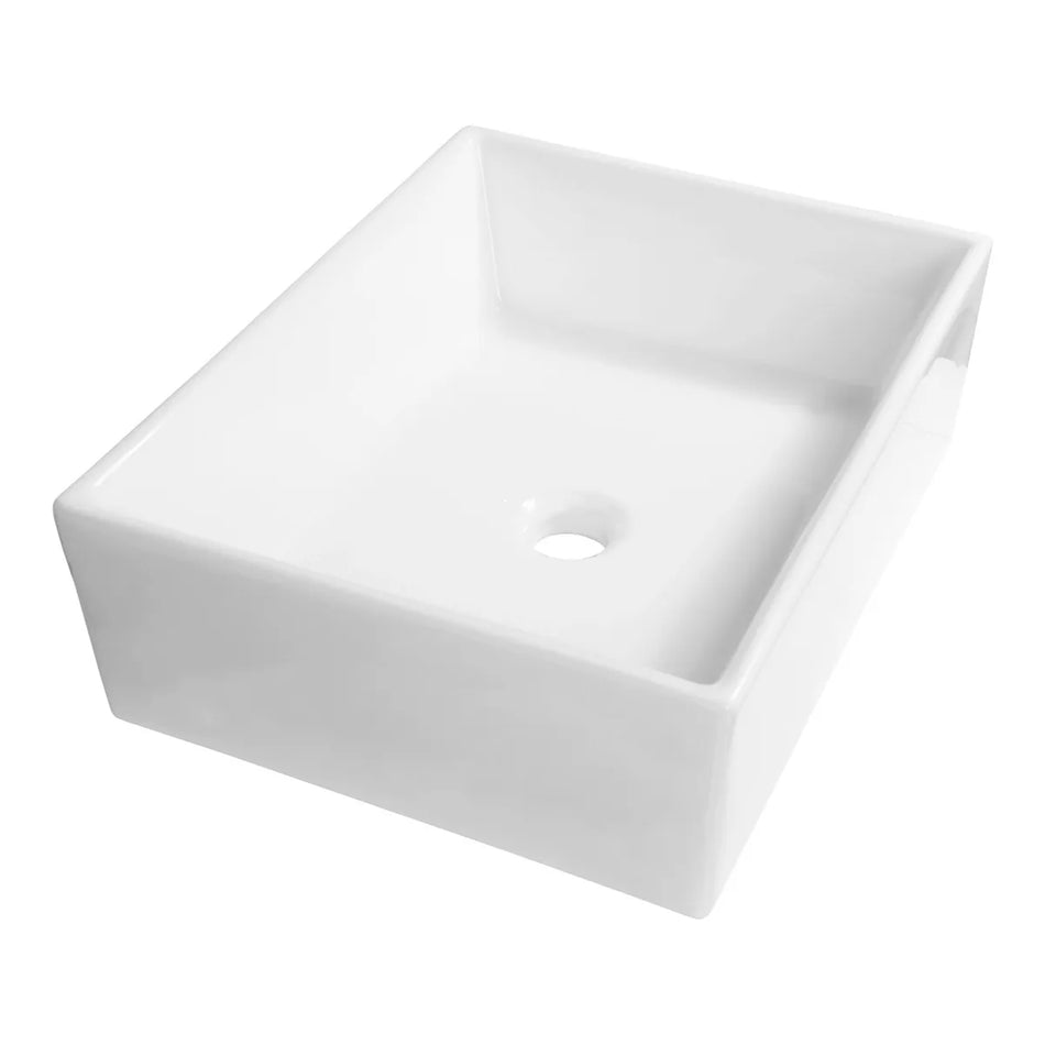 Brauer Ice waskom keramiek 48x38cm wit glans