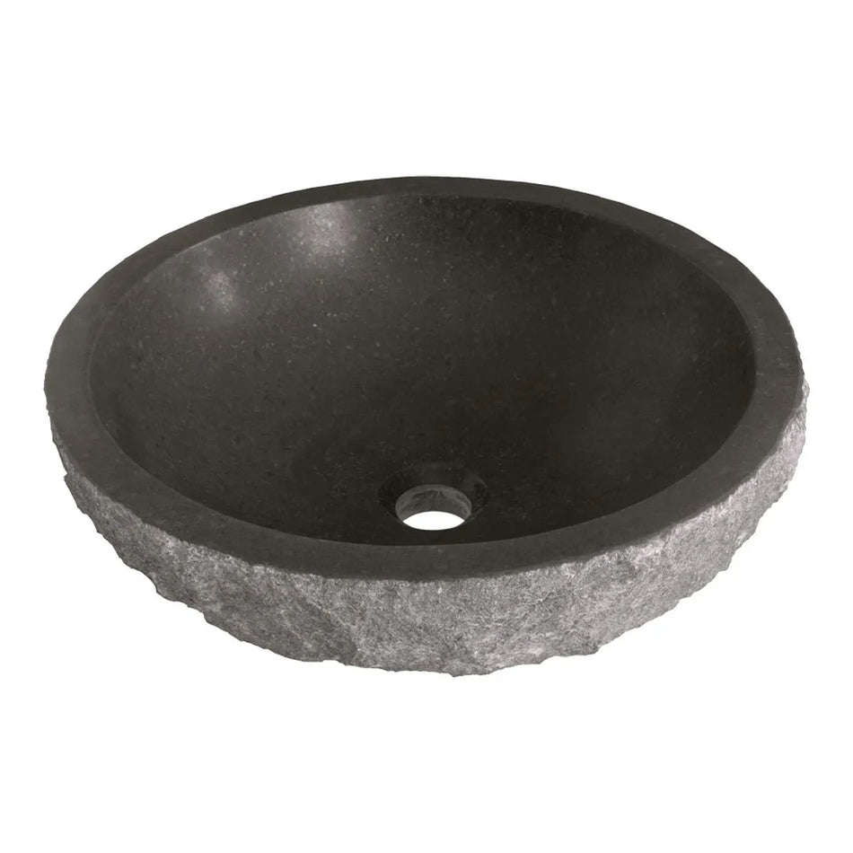 Brauer Molten waskom met hamerslag natuursteen 42cm antraciet