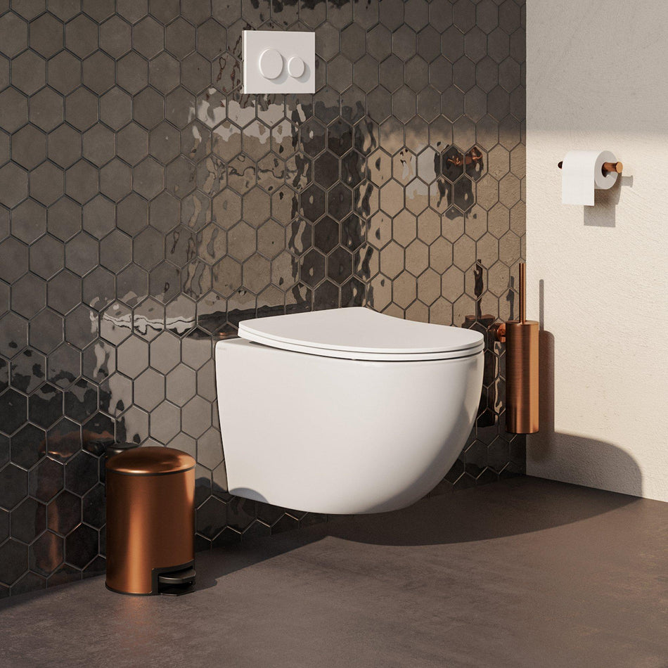 BRAUER Tornado Hangend toilet - incl. bril met bevestigingen in zes beschikbare kleuren - Keramiek - Wit