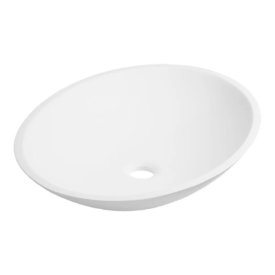 Brauer Vortex waskom fine stone 58x42cm wit mat