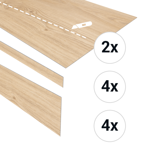 PVC traptreden set voor crème brûlée INCLUSIEF gewenste kleur profiel
