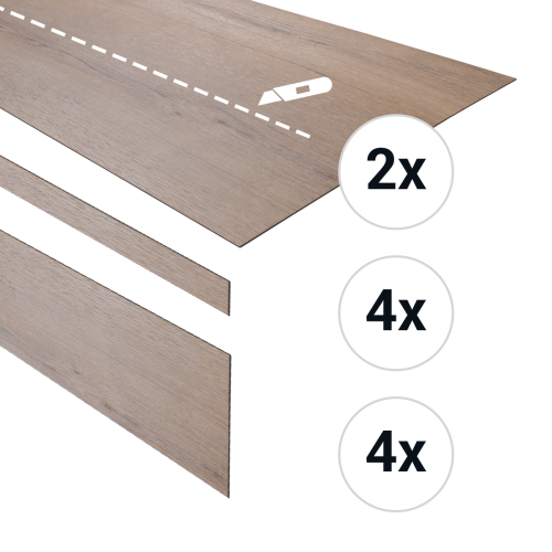 PVC traptreden set gemberkoek UM INCLUSIEF gewenste kleur profiel