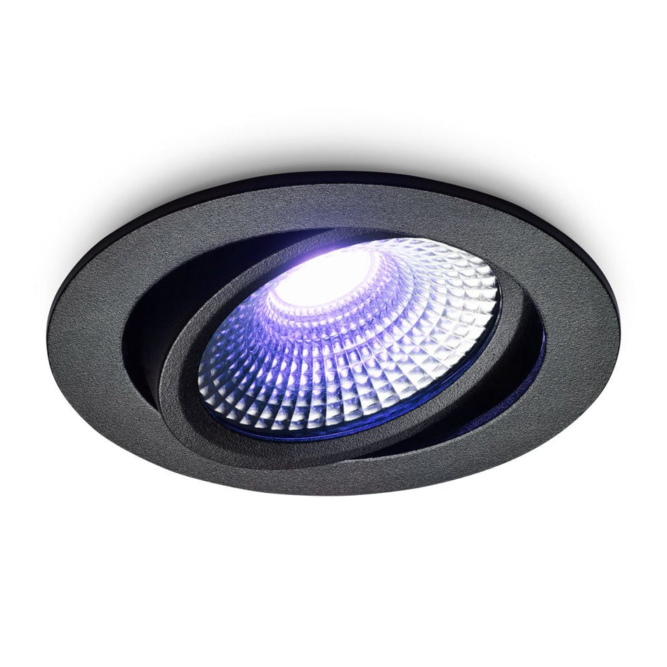 Slimme LED-inbouwspot - Vivaro - Zwart - 5W IP54 RGBWW Zigbee