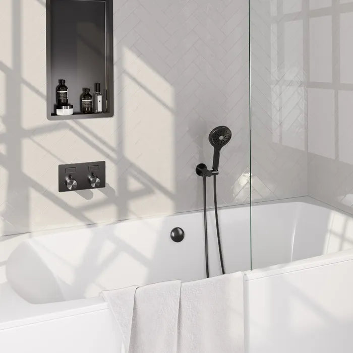Brauer edition thermostatische inbouw badkraan met badvulcombinatie - 2 knoppen - verkrijgbaar in 6 kleuren