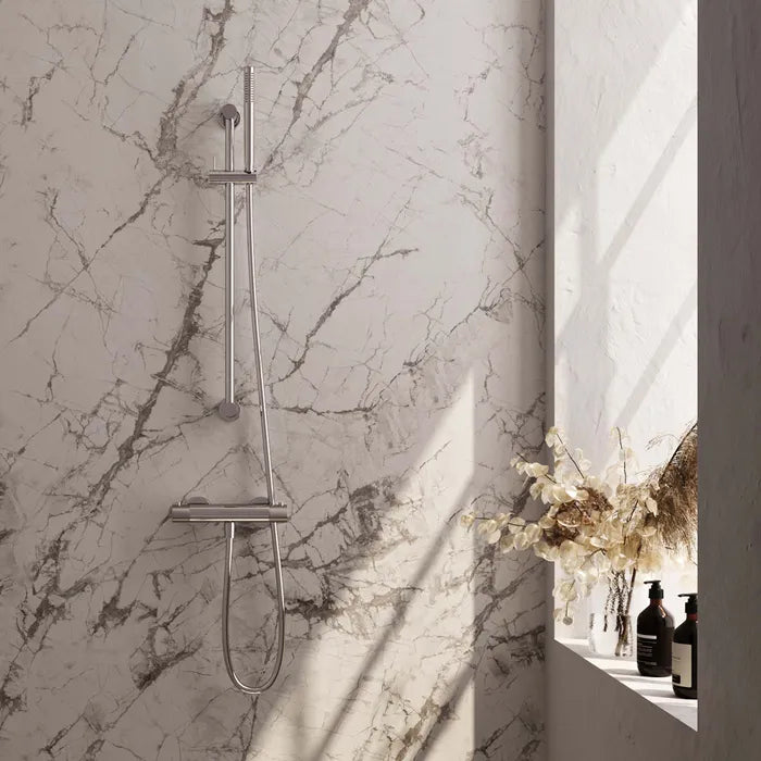 Brauer thermostatische doucheset - Met glijstang - staaf of 3-standen handdouche - In verschillende kleuren - Edition, carving of stripe