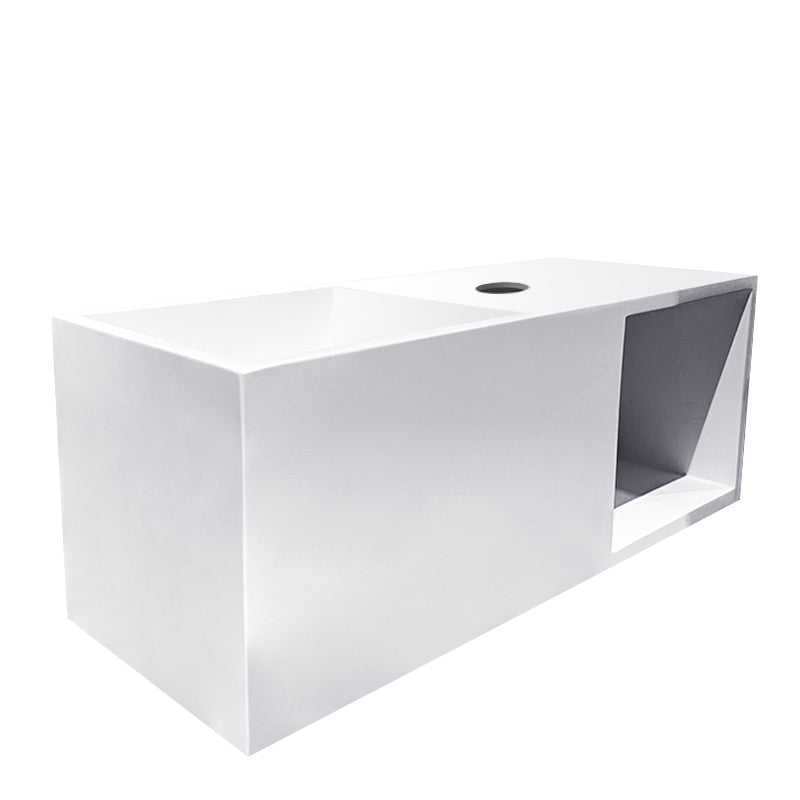 Julia fontein met nis - 54 x 20 x 20 cm - Solid surface - Mat wit