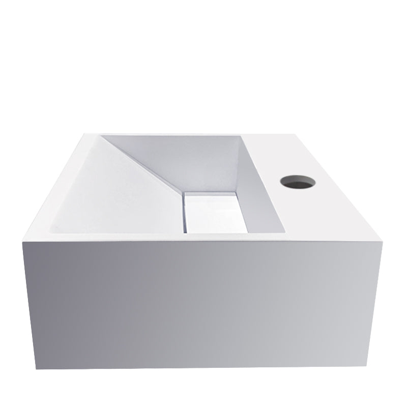 Julia fontein - 30 x 28 x 12,5 cm - Solid surface - Mat wit