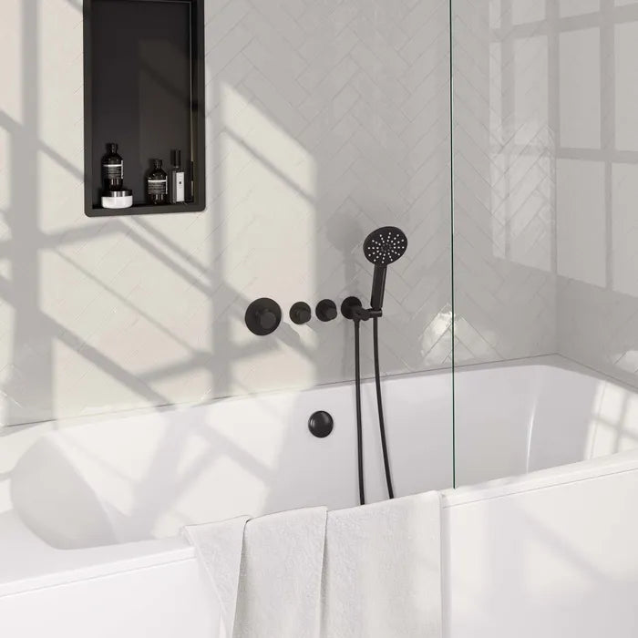 Brauer carving thermostatische inbouw badkraan met badvulcombinatie - verkrijgbaar in 6 kleuren
