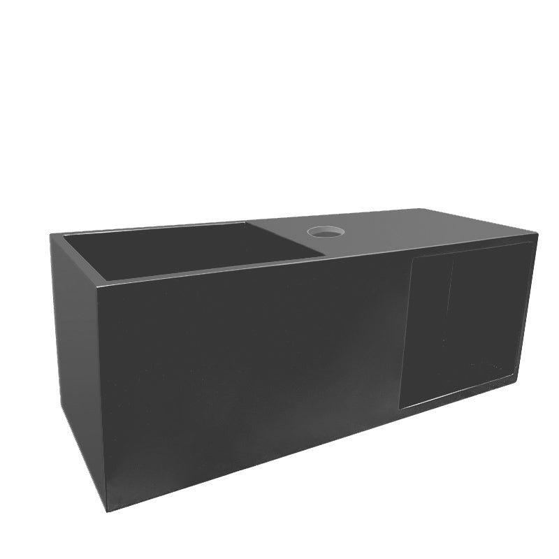 Julia fontein met nis - 54 x 20 x 20 cm - Solid surface - Mat zwart