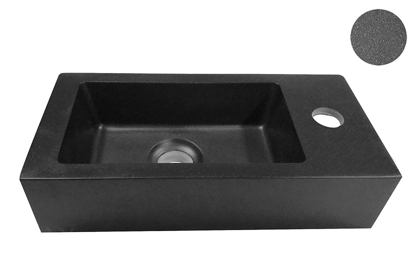 Rhea S mini fontein rechts - 36,5 x 18 x 9 cm - quartz